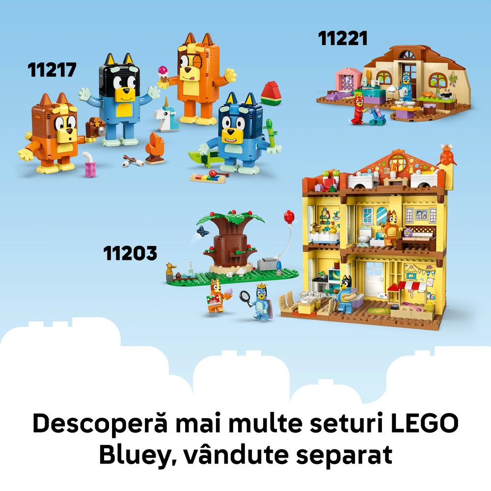 LEGO Bluey: Bingo si Blue se joaca de-a bunicutele 11216, 4 ani+, 80 piese