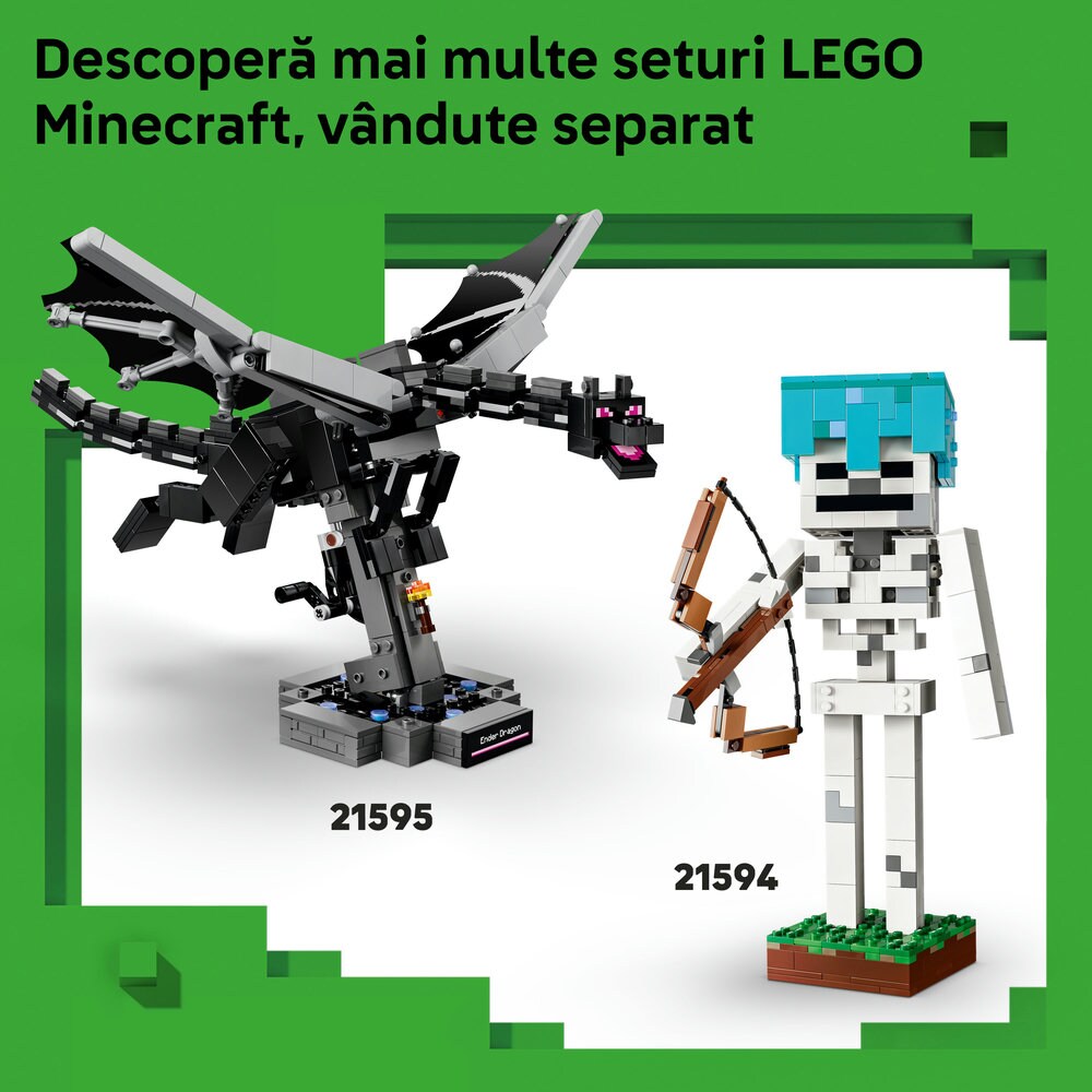 LEGO Minecraft: Jocheu de gaini 21582, 9 ani+, 344 piese