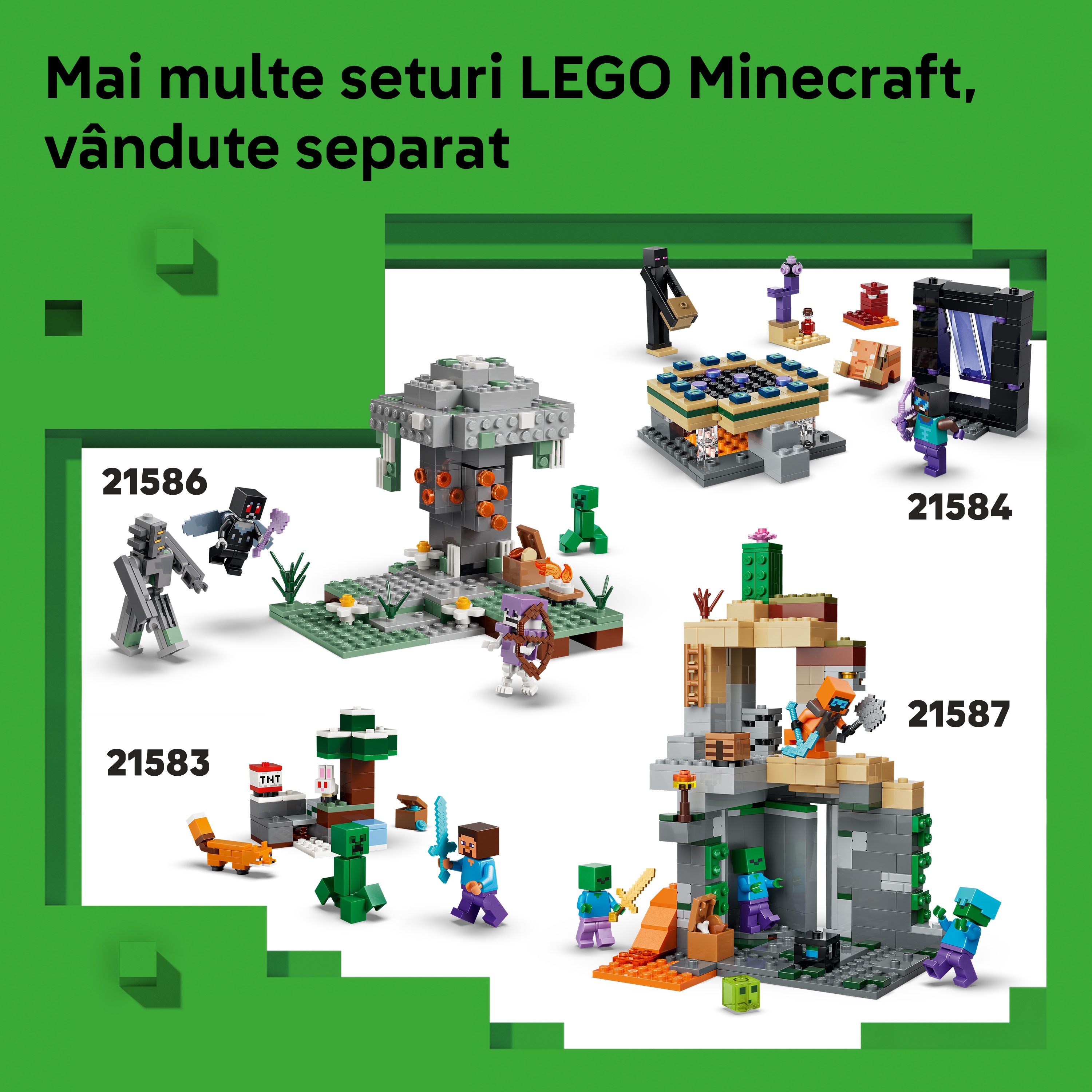 LEGO Minecraft: Ferma de pui 21585, 7 ani+, 233 piese