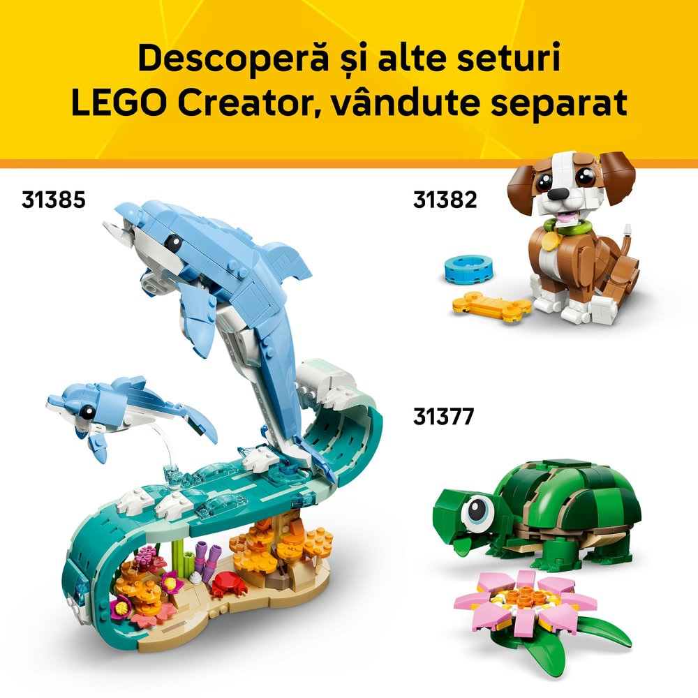 LEGO Creator: Hamster adorabil cu o floare 31376, 7 ani+, 166 piese