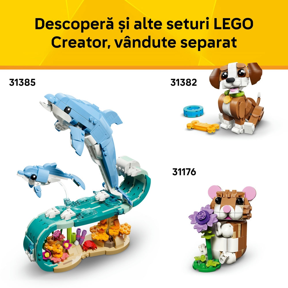 LEGO Creator: Broasca-testoasa cu o floare de nufar 31377, 7 ani+, 124 piese