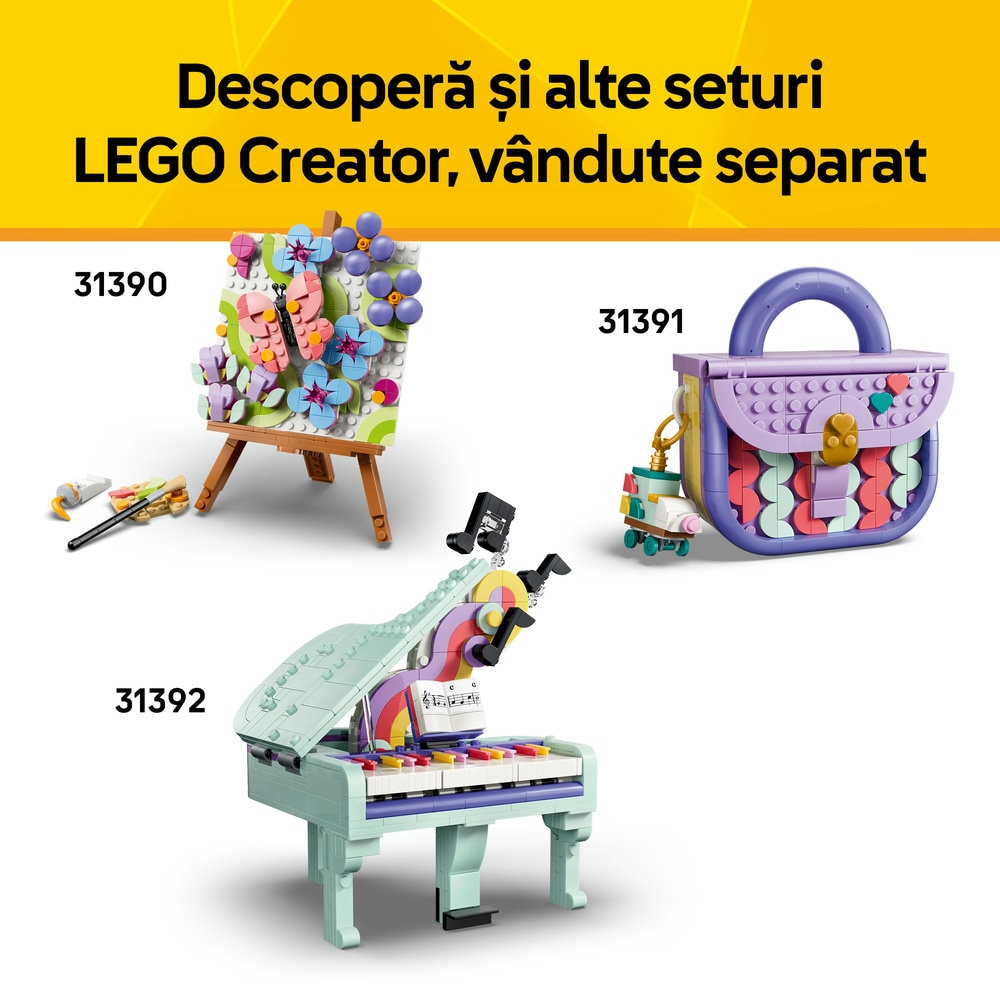 LEGO Creator: Sticla de parfum cu flori decorativa 31383, 8 ani+, 286 piese