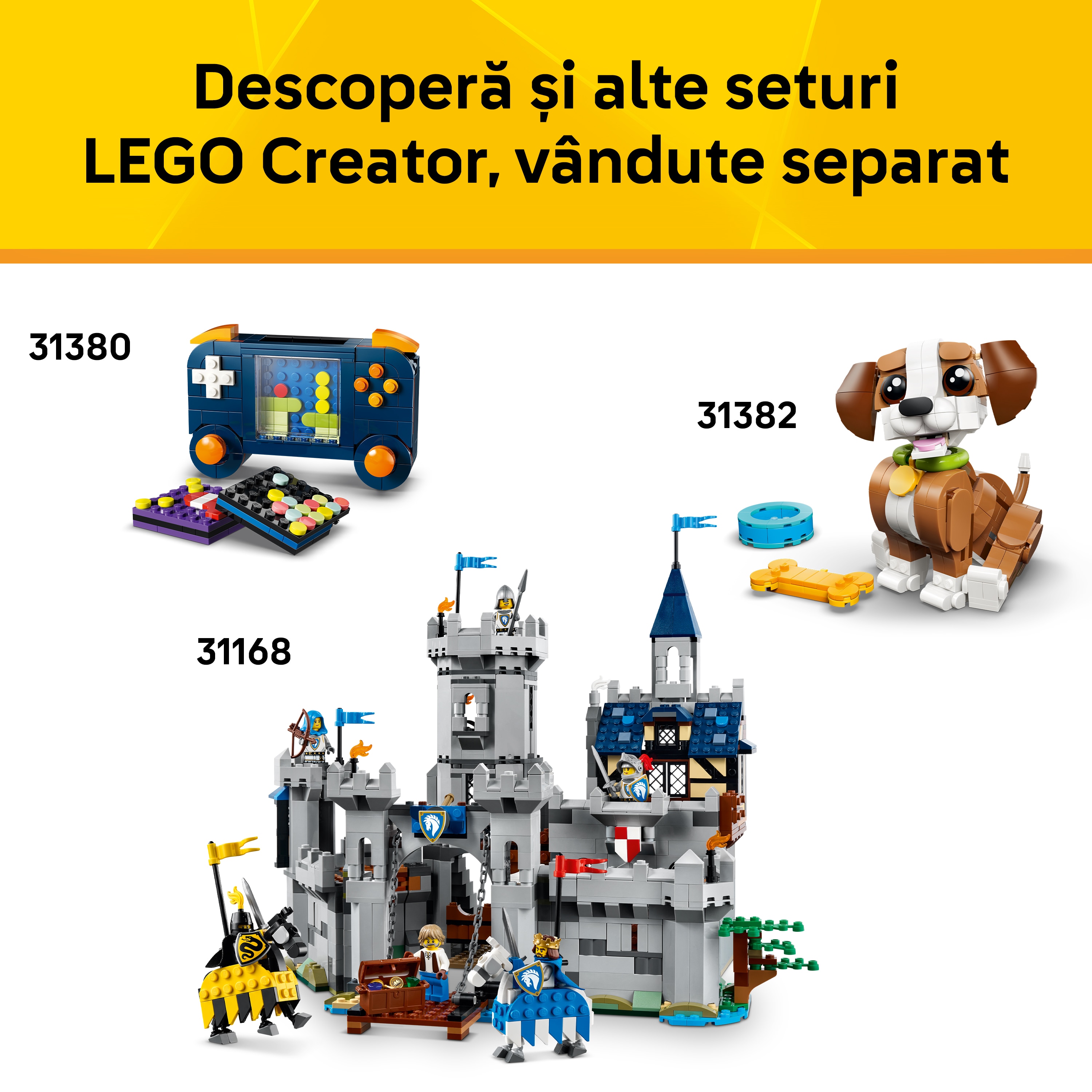LEGO Creator: Animale marine - Delfini superbi 31385, 9 ani+, 542 piese