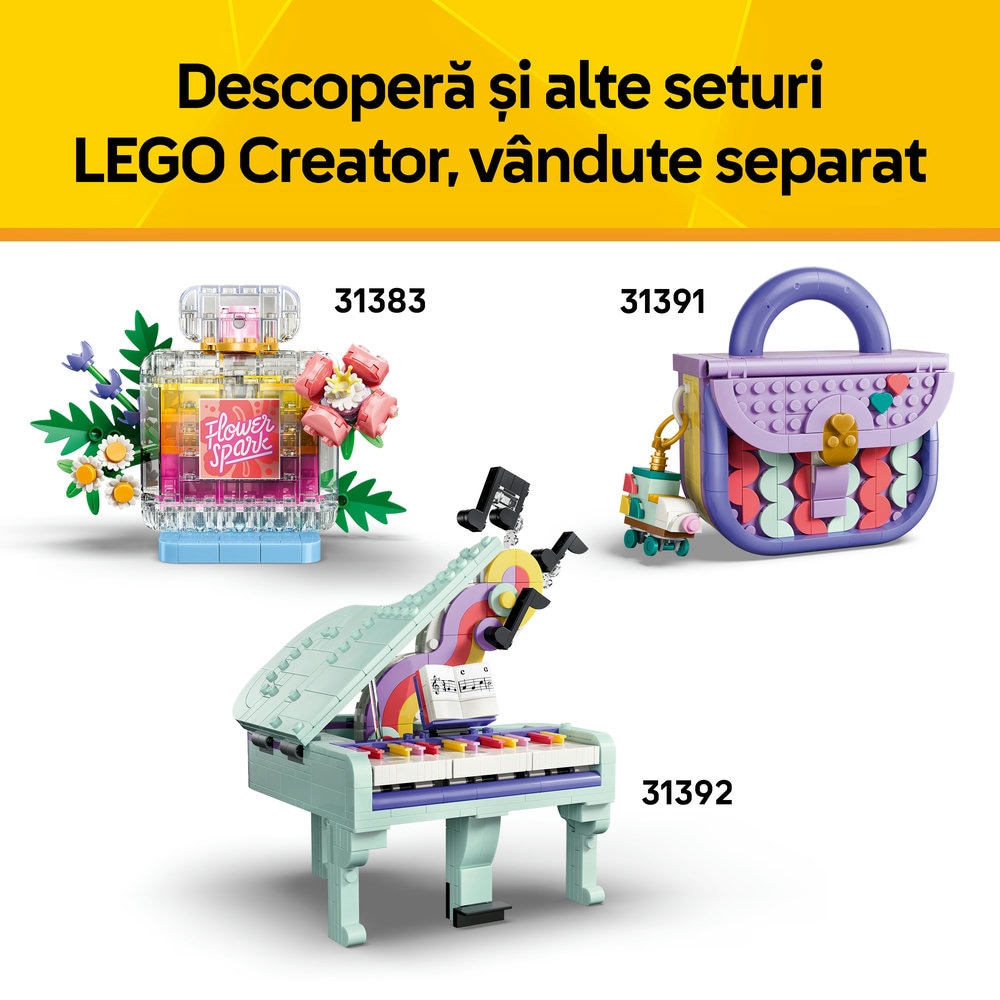 LEGO Creator: Tablou decorativ cu arta florala 31390, 8 ani+, 348 piese