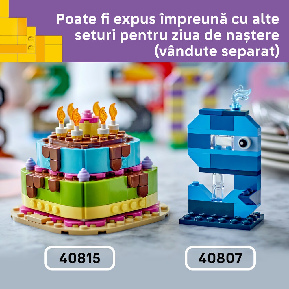 LEGO Iconic: Numere de zi de nastere 40807, 6 ani+, 281 piese