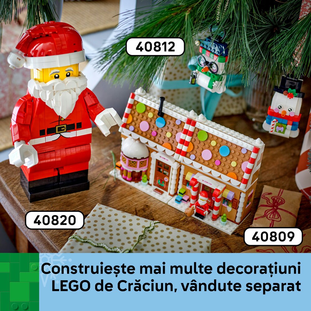 LEGO Iconic: Ornamente in forma de om de zapada 40812, 6 ani+, 168 piese