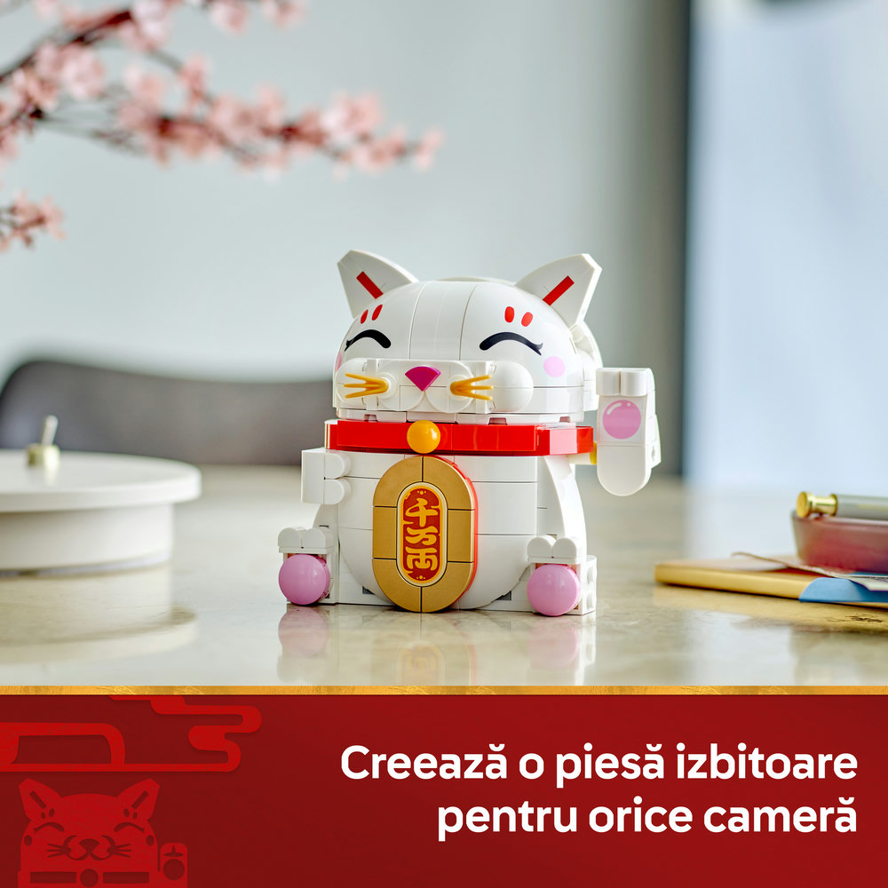 LEGO Iconic: Pisica norocoasa 40813, 9 ani+, 280 piese