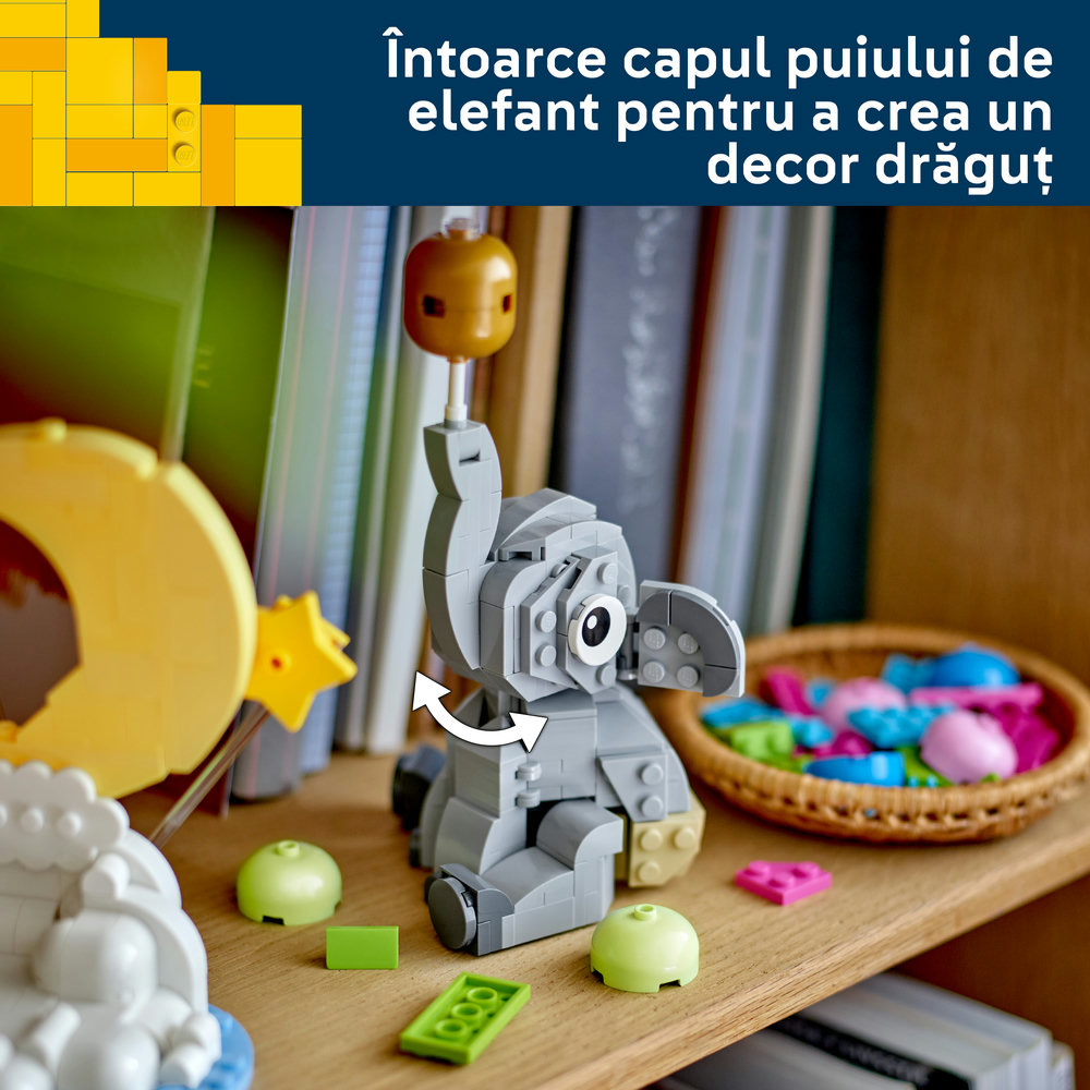 LEGO Iconic: Pui de elefant pe cer 40814, 18 ani+, 402 piese