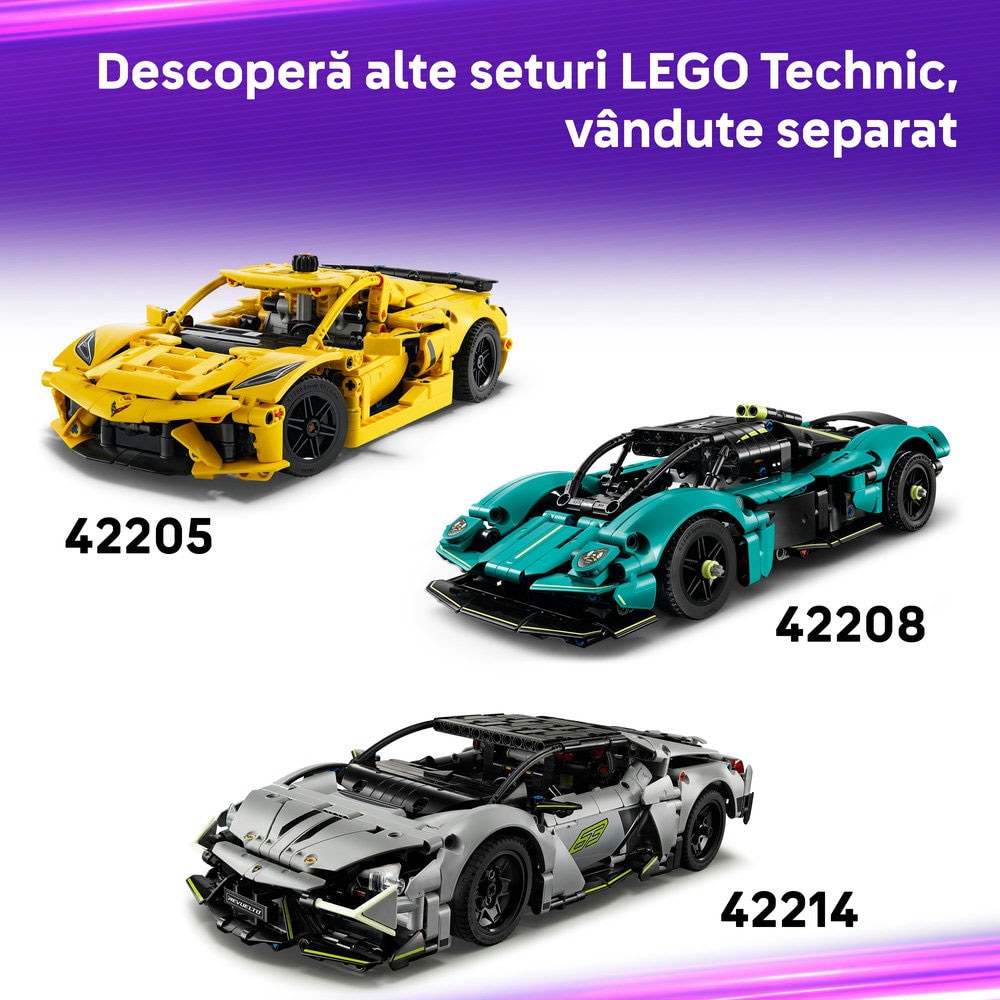 LEGO Technic: Ferrari FXX K 42212, 10 ani+, 897 piese
