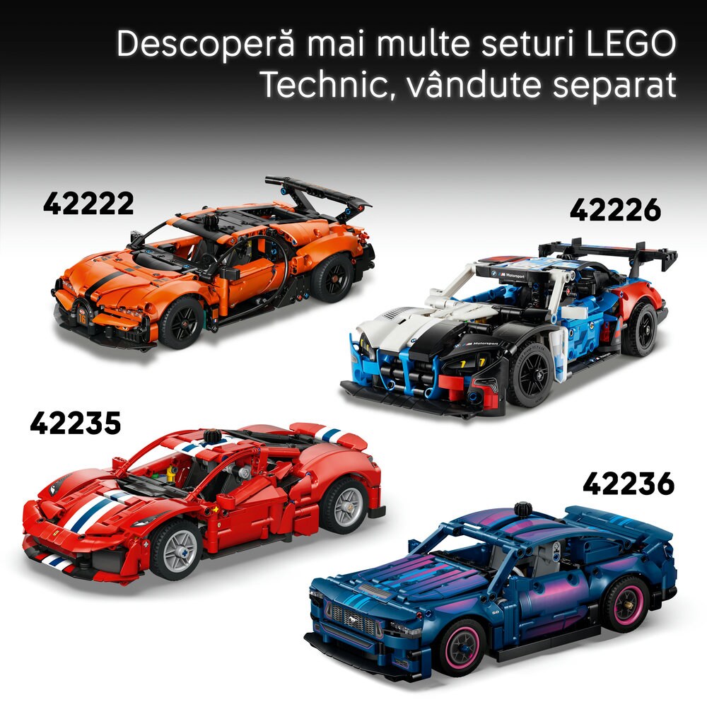 LEGO Technic: Masina sport Dodge Viper GTS-R 42234, 10 ani+, 805 piese