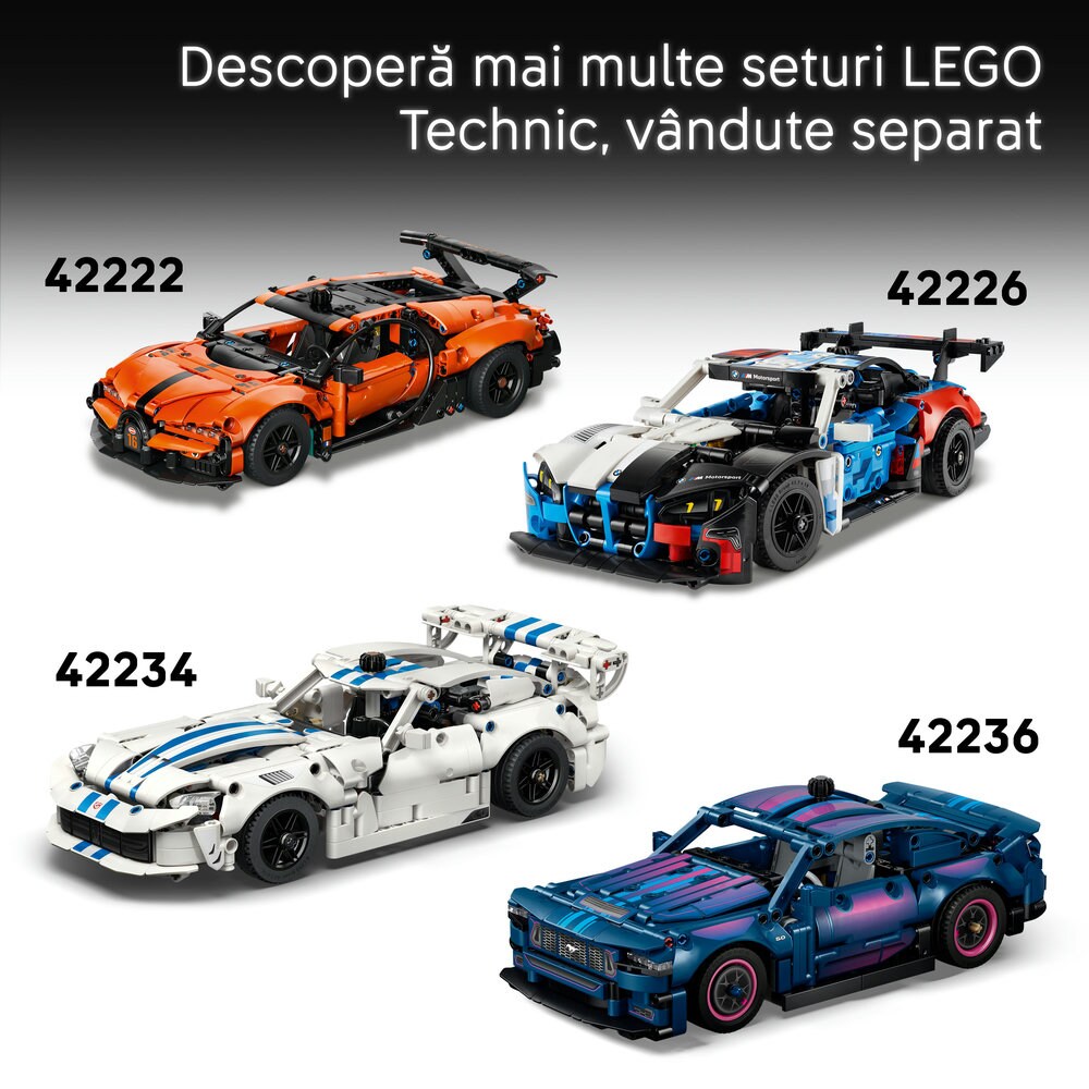LEGO Technic: Masina Ferrari 488 Pista 42235, 9 ani+, 882 piese
