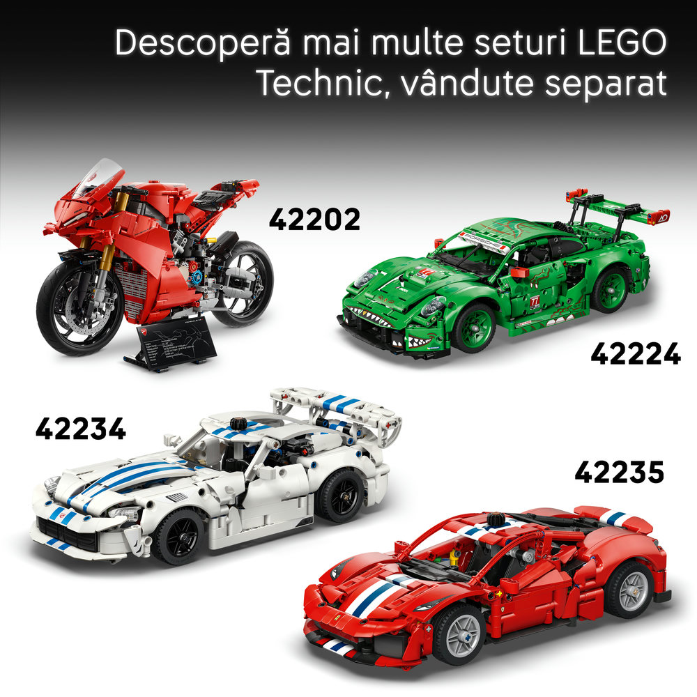 LEGO Technic: Motocicleta Ducati Desmo450 MX versiunea de uzina 42238, 10 ani+, 457 piese