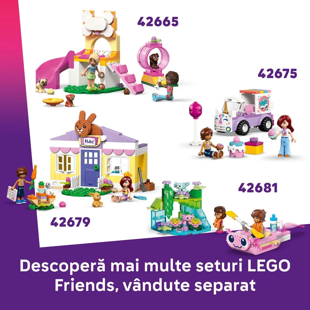 LEGO Friends: Clinica veterinara 42696, 4 ani+, 141 piese	