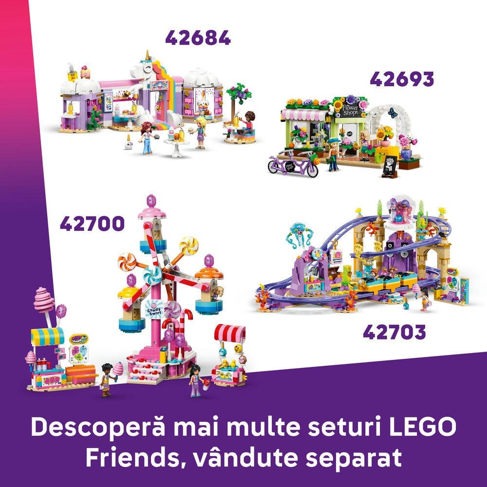 LEGO Friends: Floare rotitoare si ceasca pentru zane 42702, 7 ani+, 321 piese