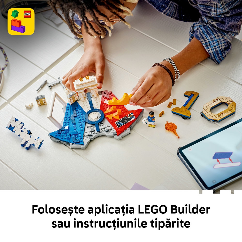 LEGO Editions: Kylian Mbappe  Momente importante din fotbal 43013, 10 ani+, 490 piese