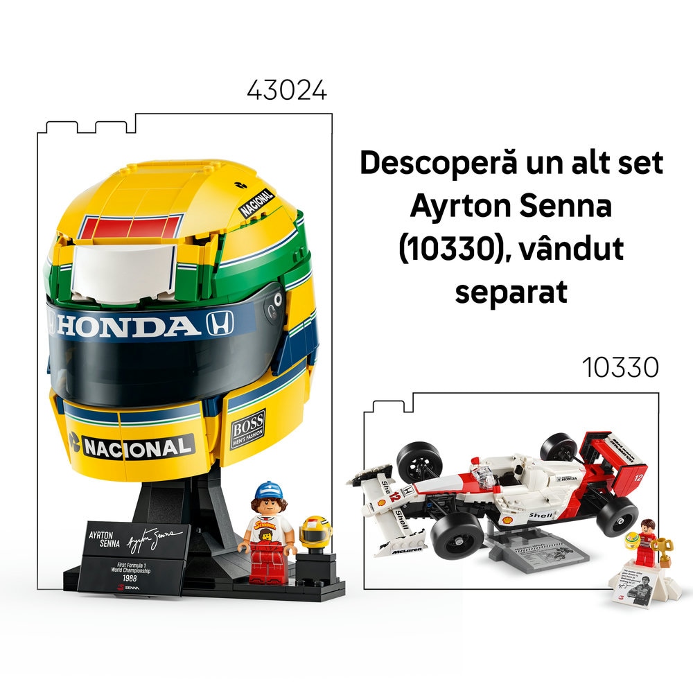 LEGO Editions: Casca lui Ayrton Senna 43024, 14 ani+, 931 piese