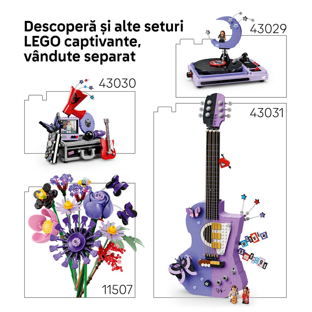 LEGO Editions: Music - Disc de vinil cu Olivia Rodrigo 430280, 10 ani+, 360 piese