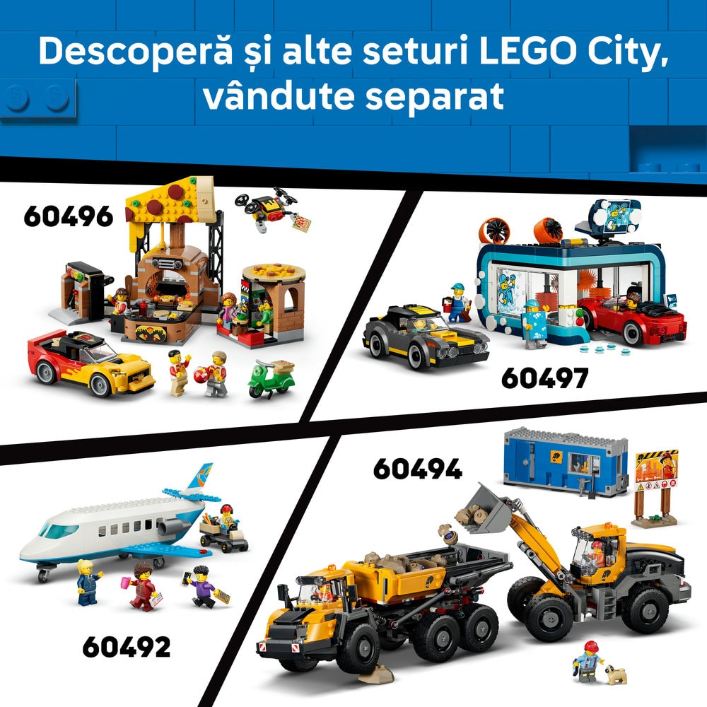 LEGO City: Buldoexcavator galben 60480, 7 ani+, 301 piese