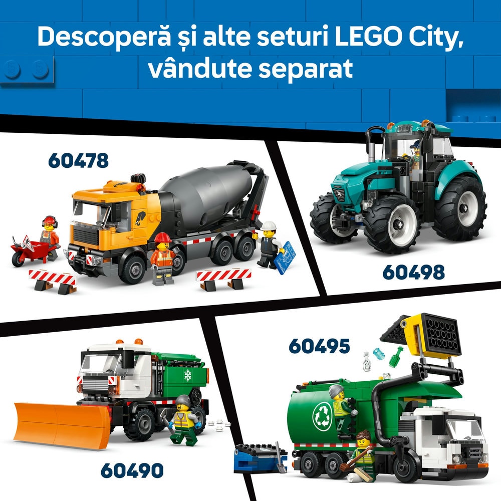 LEGO City: Avion cu reactie vs masina 60489, 6 ani+, 259 piese