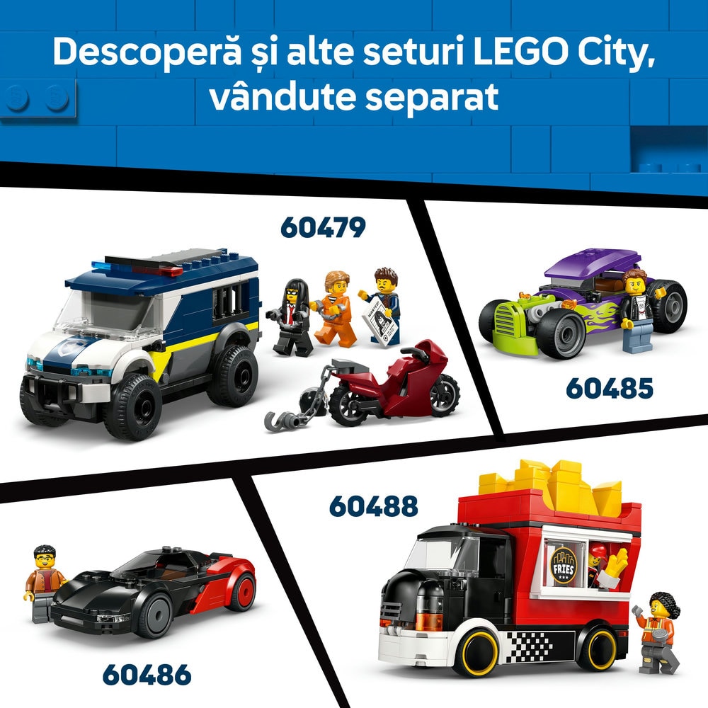 LEGO City: Furgoneta 60500, 6 ani+, 276 piese