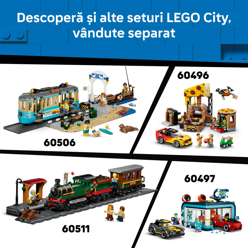 LEGO City: Parc cu roller-coaster Lava Land 60501, 8 ani+, 1165 piese
