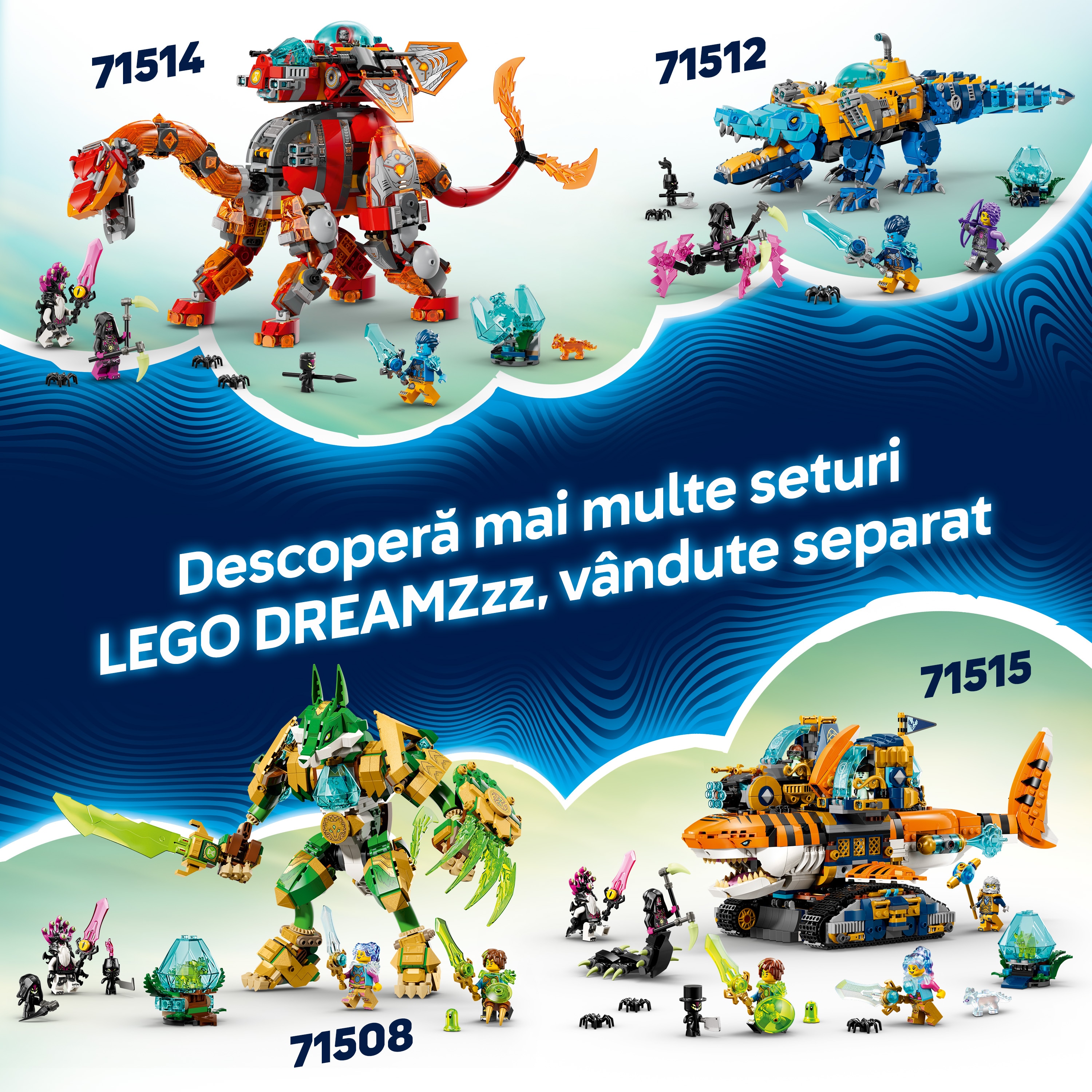 LEGO DREAMZzz: Excavator scorpion de cosmar 71513, 7 ani+, 505 piese
