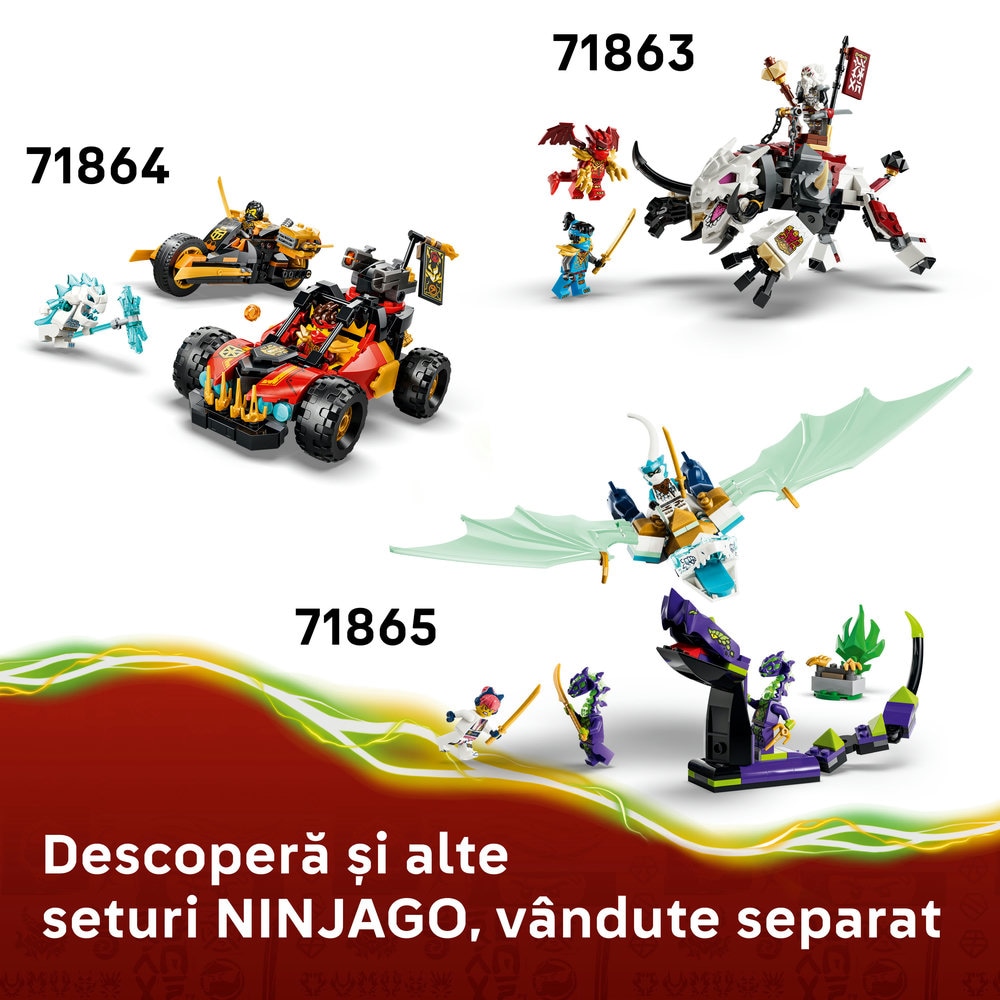 LEGO Ninjago: Pachet de lupta cu robotul dragon al lui Lloyd 71862, 6 ani+, 81 piese