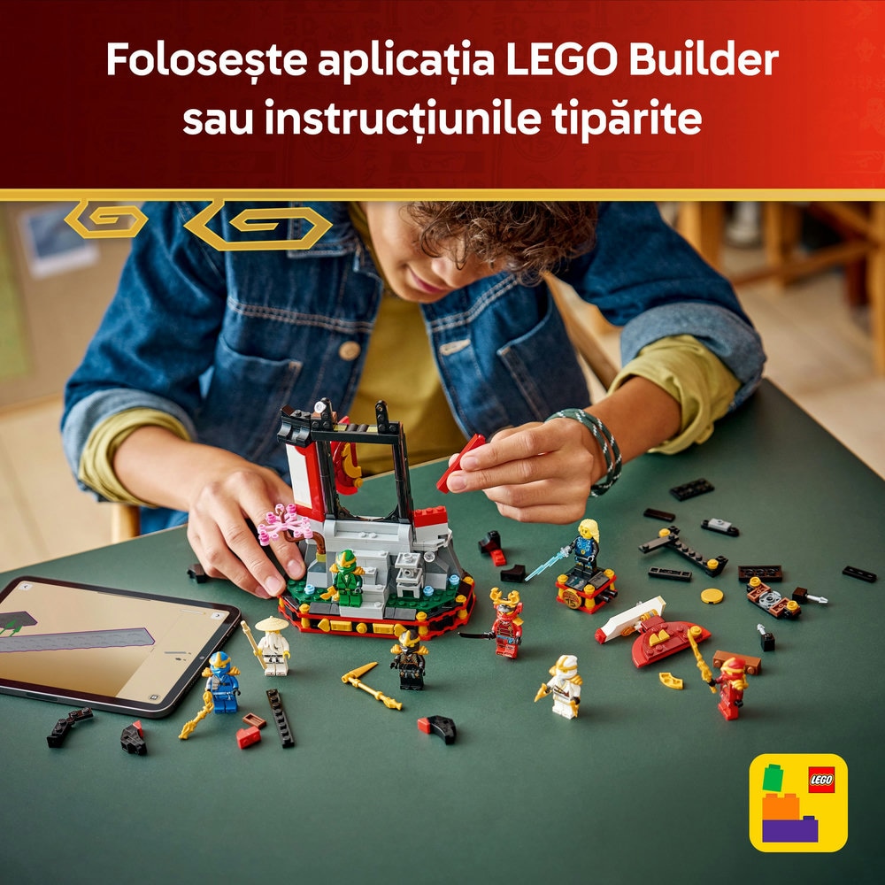 LEGO Ninjago: Model pentru etalare cu personaje ninja la a 15-a aniversare 71866, 14 ani+, 447 piese