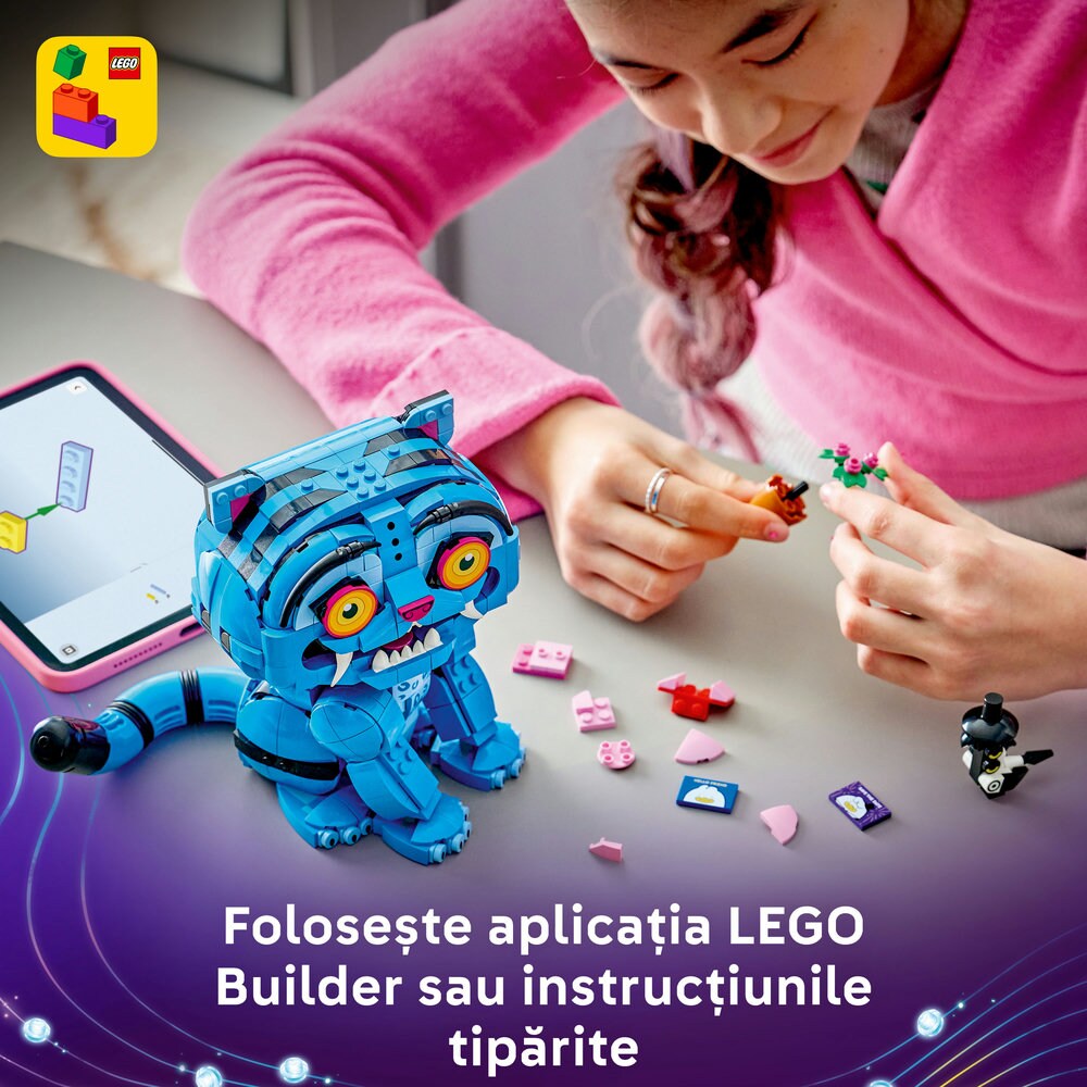 LEGO KPop Demon Hunters: Tigrul Derpy si cotofana Sussie 72537, 9 ani+, 825 piese