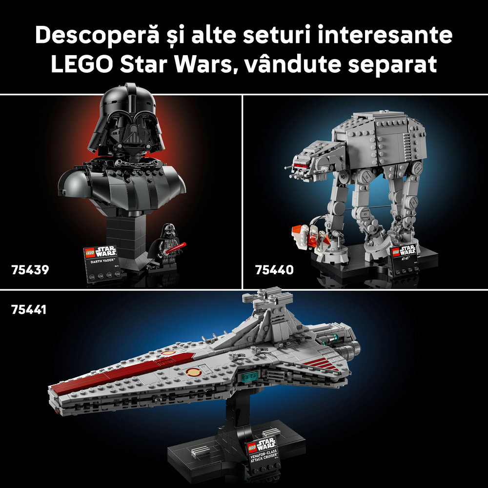 LEGO Star Wars: Bustul lui Yoda 75438, 18 ani+, 399 piese