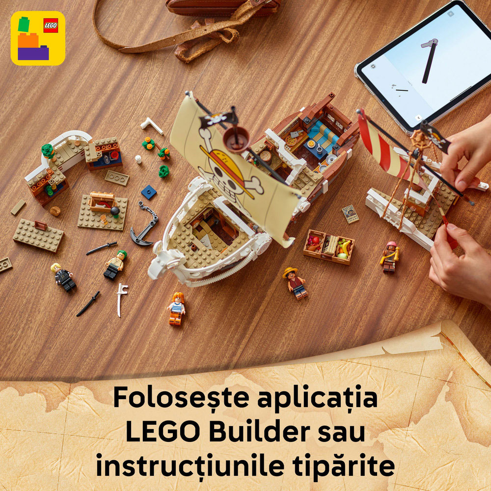 LEGO ONE PIECE: Corabia de pirati Fasneata Merry 75639, 10 ani+, 1376 piese