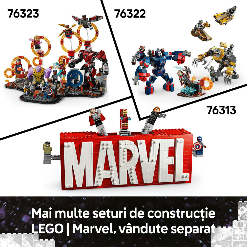LEGO Marvel: Quinjet din Razbunatorii - Sub semnul lui Ultron 76325, 12 ani+, 1131 piese