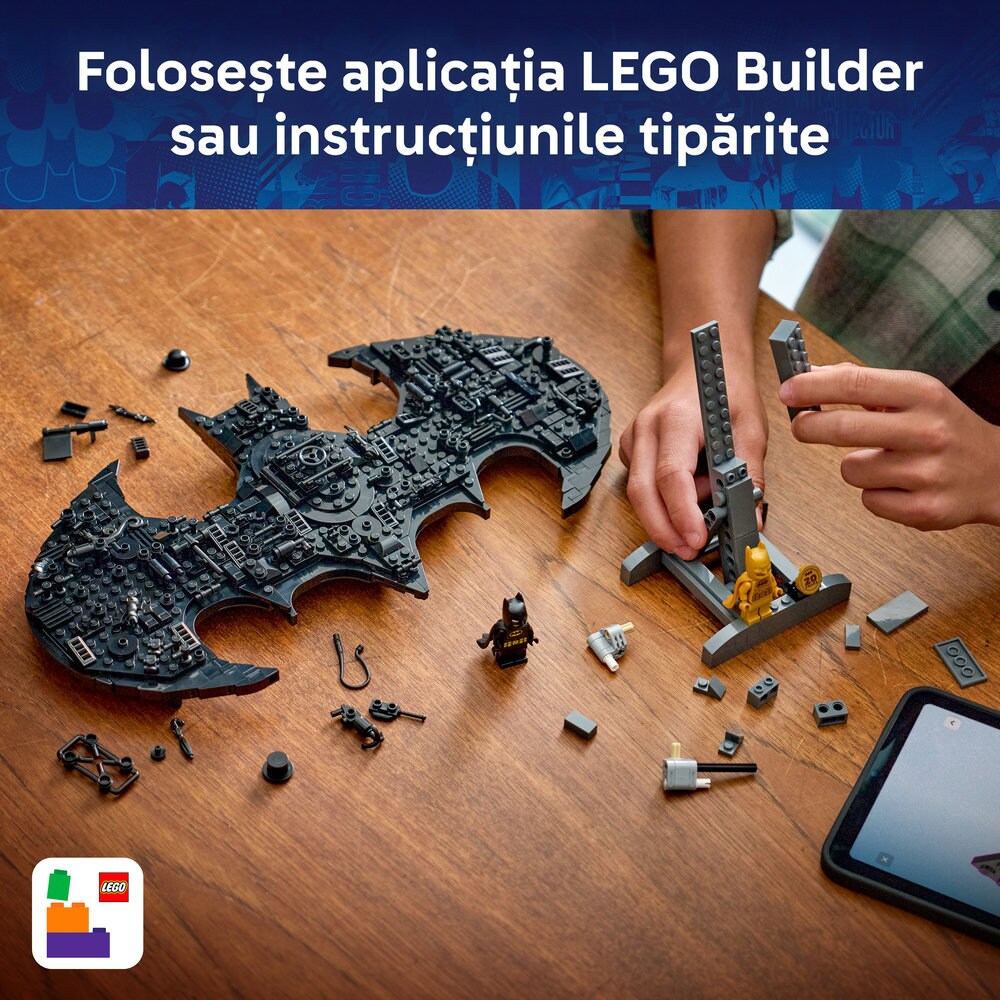 LEGO DC: Logoul Batman 76330, 12 ani+, 678 piese