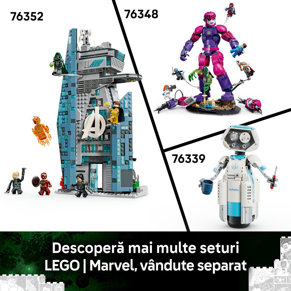 LEGO Marvel: Avengers - Doomsday Quinjet 76347, 9 ani+, 433 piese