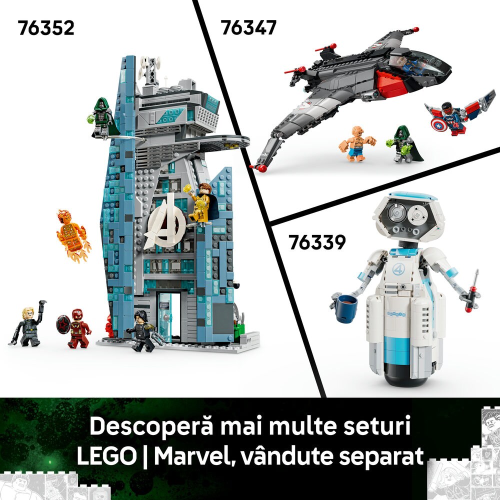 LEGO Marvel: Batalie memorabila - Avengers Doomsday 76348, 9 ani+, 846 piese