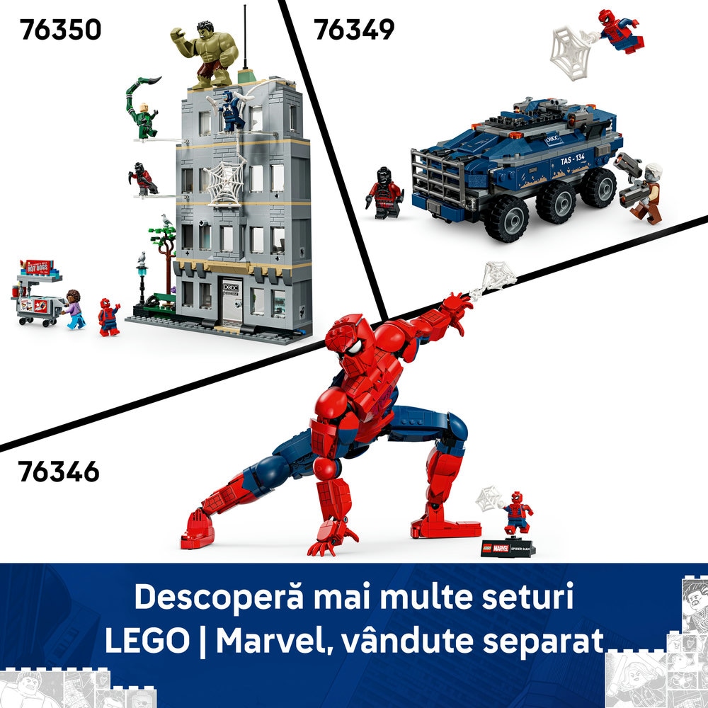 LEGO Marvel: Confruntarea memorabila dintre Omul-Paianjen si Hulk 76350, 8 ani+, 534 piese