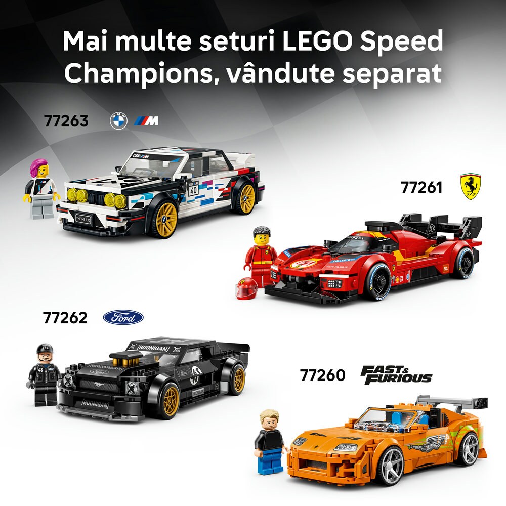 LEGO Speed Champions: Jaguar Project 7 si Land Rover Defender 77264, 10 ani+, 740 piese