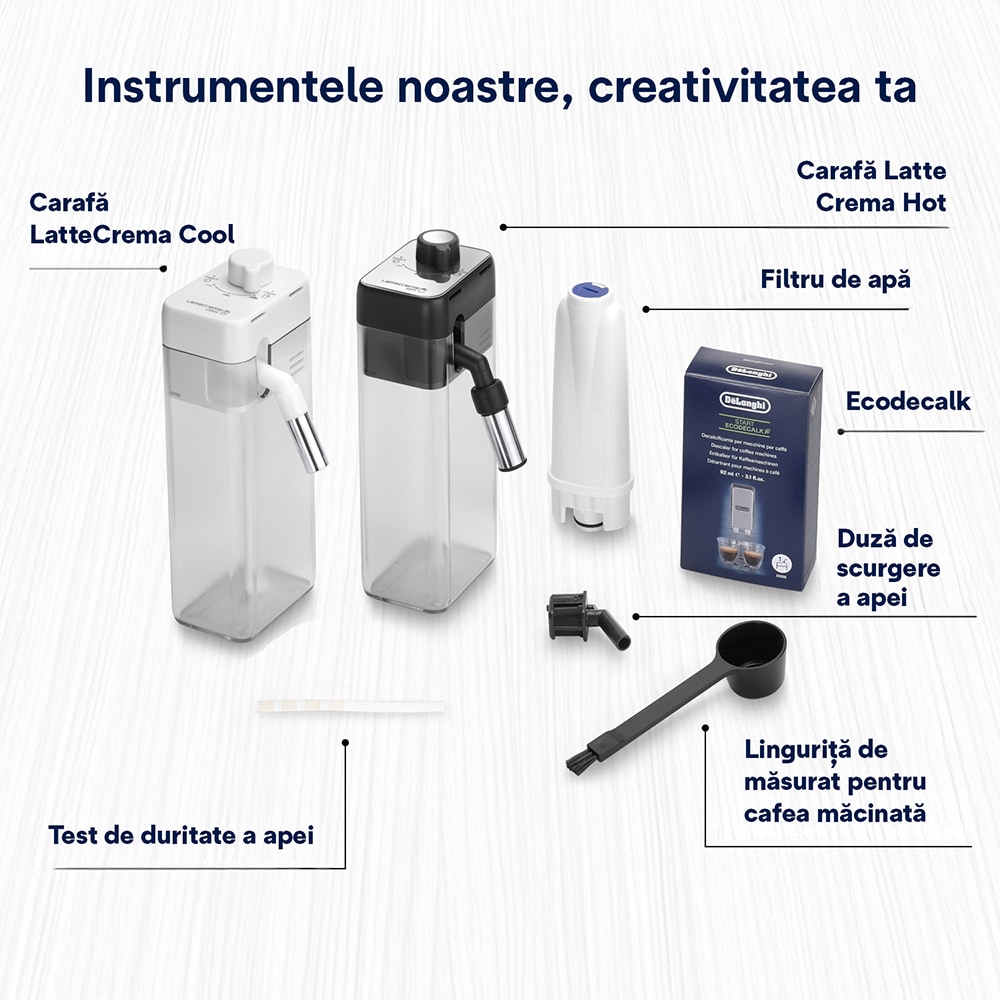 Espressor automat DELONGHI Eletta Ultra ECAM470.85.MB, 1.8l, 1450W, 19 bar, argintiu-negru