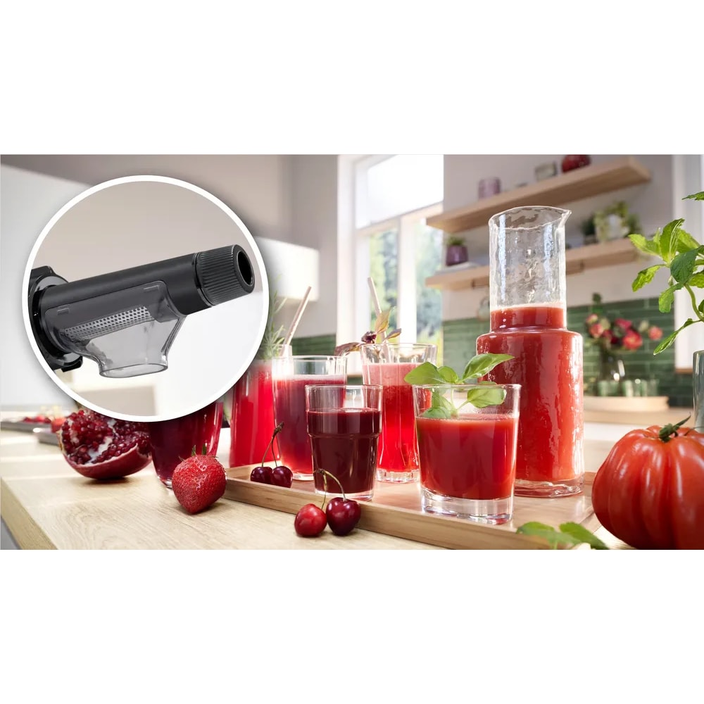 Masina de tocat carne BOSCH MultiPower Seria 4 MFWS435B, 2.5kg/min, 1900W, accesoriu carnati/storcator fructe, negru