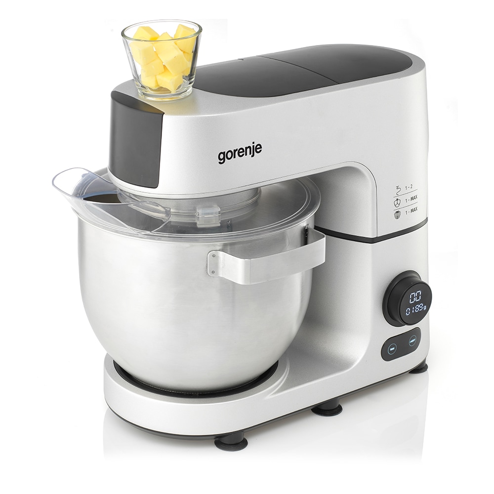 Robot de bucatarie GORENJE MMC1500SCX, vas 7l, blender 1.5l, 1500W, 12 trepte viteza, negru-argintiu