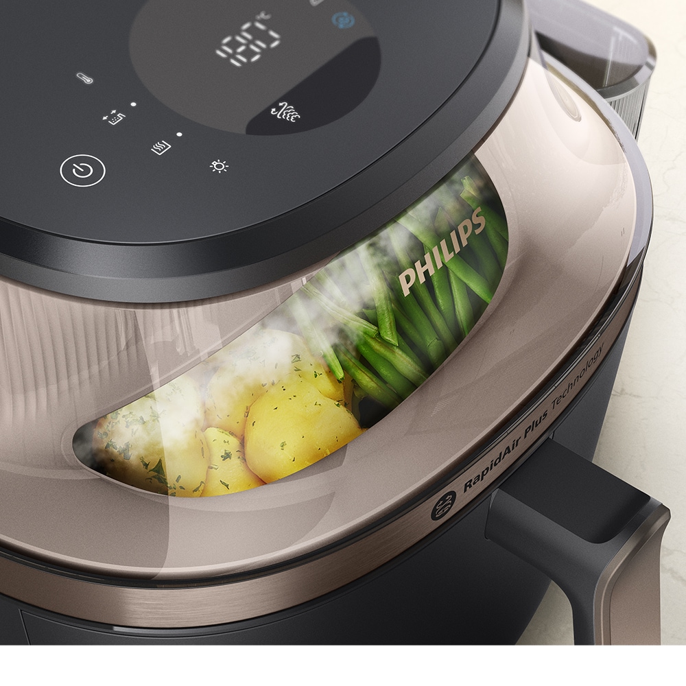 Friteuza cu aer cald PHILIPS Seria 5000 NA547/07, 7.2l, 2000W, negru
