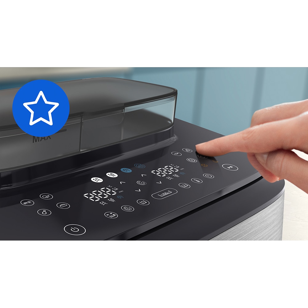 Friteuza cu aer cald dubla PHILIPS Seria 5000 NA565/02, 9.5l, 2750W, argintiu