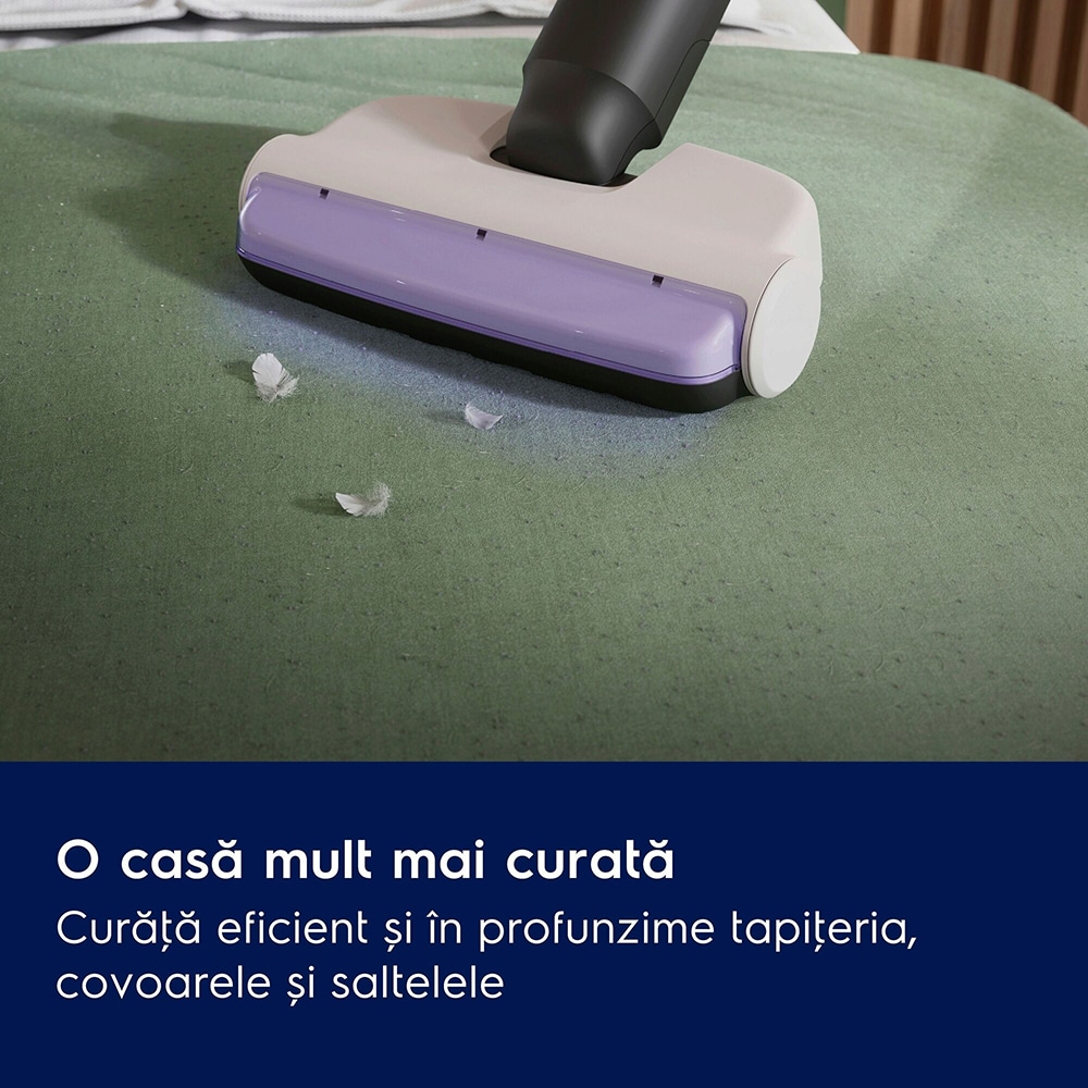 Aspirator vertical ELECTROLUX Seria 800 EP83HB25UV, 0.4l, 25.2V, autonomie max 90 min, alb-negru