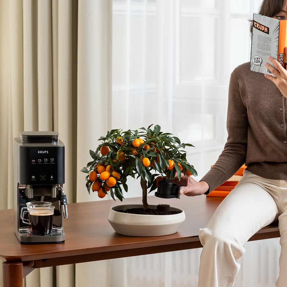 Espressor semi-automat KRUPS Coffee Crush Experience SA403BE0, 1.8l, 1350W, 15 bar, bej-negru
