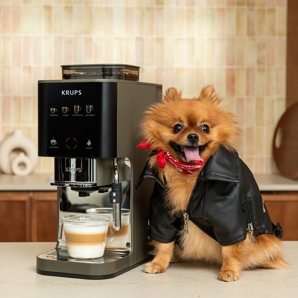 Espressor semi-automat KRUPS Coffee Crush Experience SA403BE0, 1.8l, 1350W, 15 bar, bej-negru