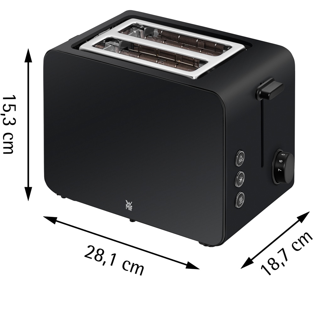 Prajitor de paine WMF Stelio 414210071, 2 felii, 1050W, negru