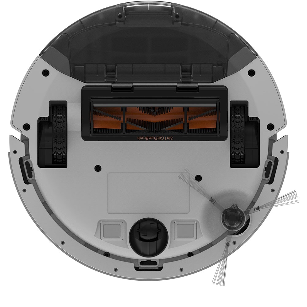 Aspirator robot EZVIZ RE5S Plus, 0.35l, 24.1V, autonomie max 240 min, Wi-Fi, functie mop, alb-negru