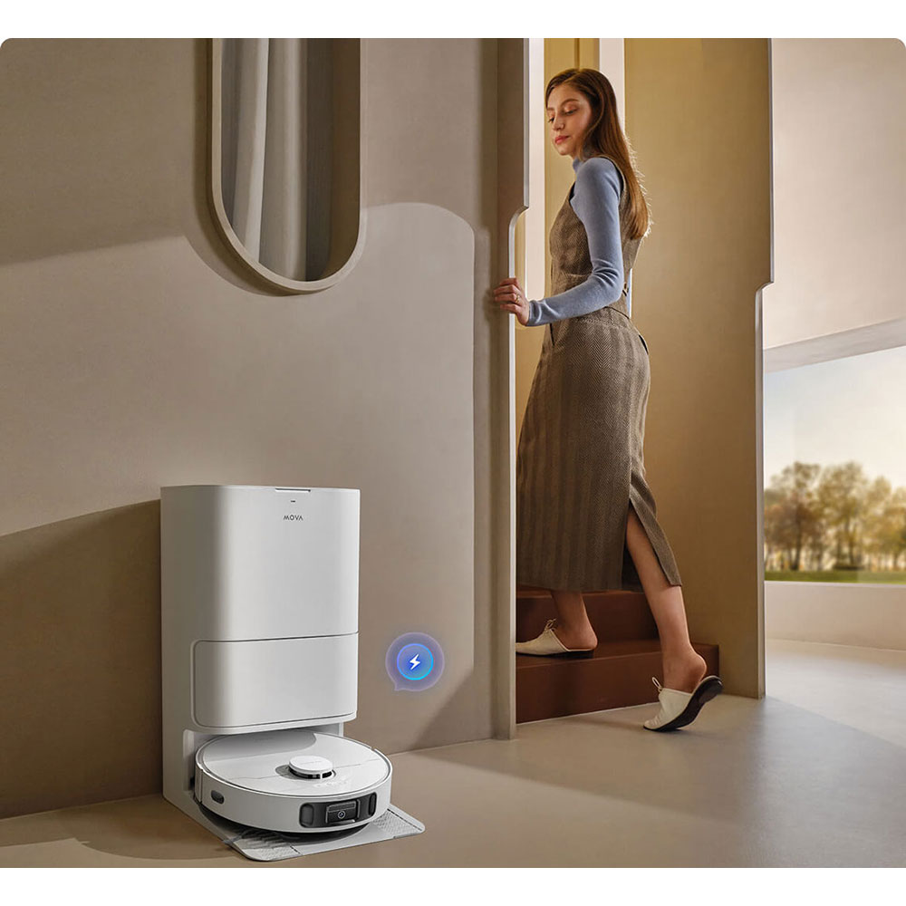 Aspirator robot MOVA E40 Ultra RLE21SE, 0.3l, autonomie max 260 min, alb
