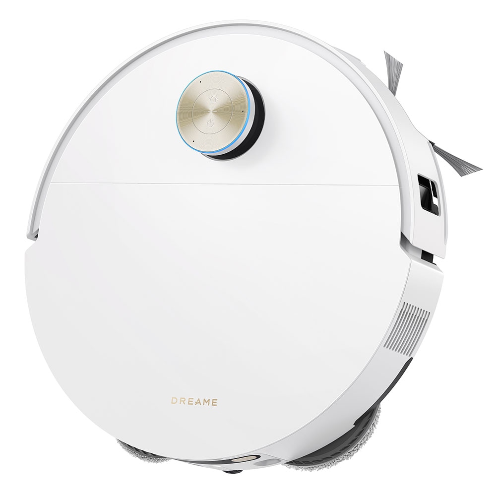 Aspirator robot DREAME X60 Ultra Complete RLX87DEWH, 0.23l, 14.4V, autonomie max 180 min, HyperStream Detangling DuoBrush 2.0, alb-auriu