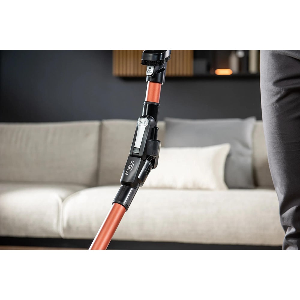 Aspirator vertical ROWENTA X-Force Flex 10.80 RH7A73E0, 0.44l, 18.5V, autonomie max 60 min, portocaliu-negru